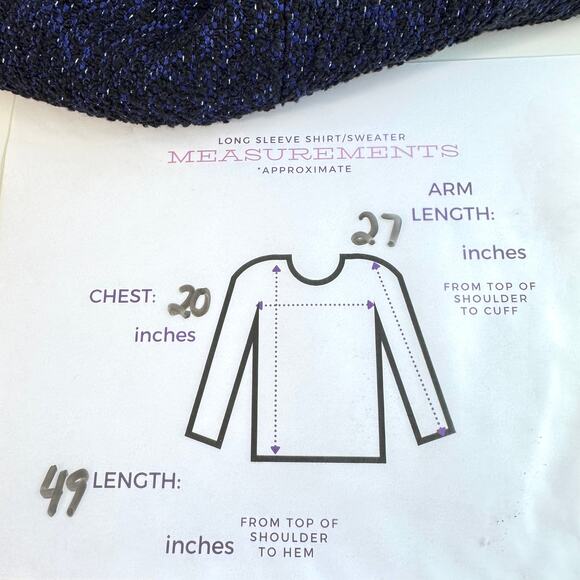 Hill House Women The Lou Lou Duster Jacket Size S  Sparkle Winter Midnight Tweed - Picture 7 of 7